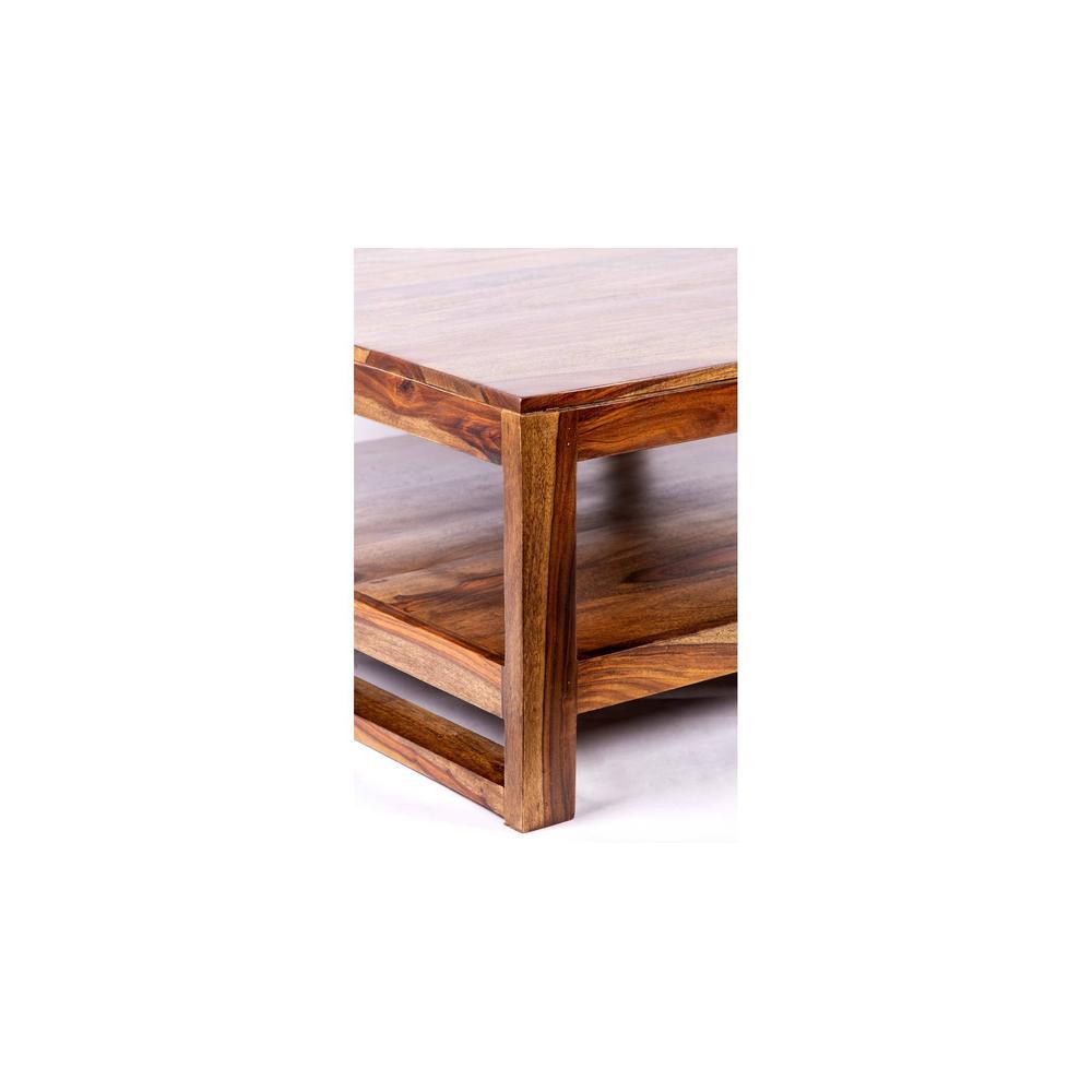 Turin Sheesham Wood Coffee Table In Teak Finish