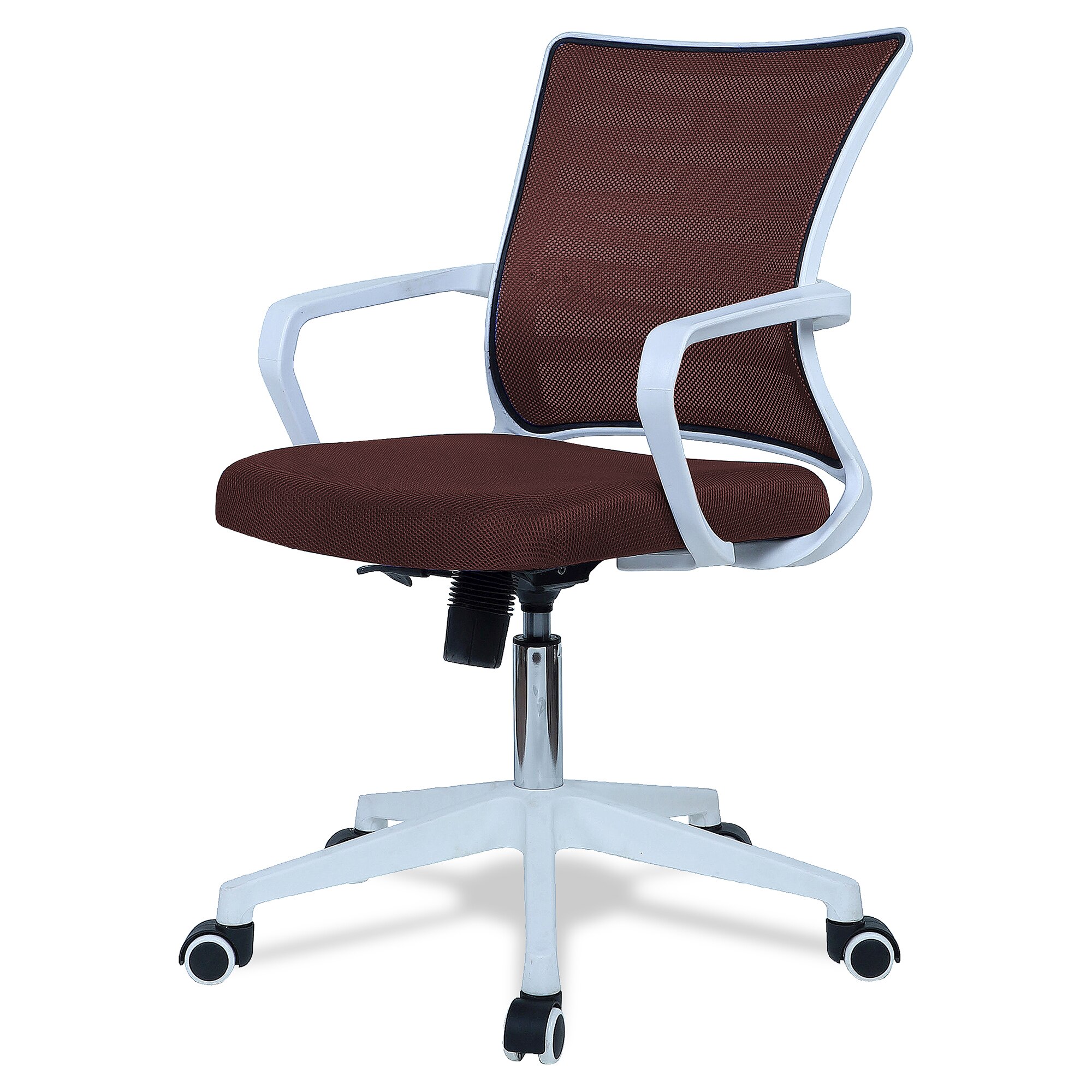 Iinea Mid Back Ergonomic Chair in Brown Colour