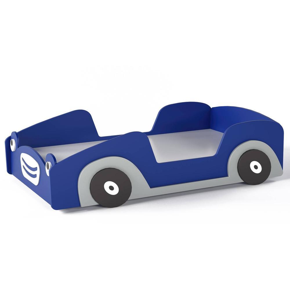 Street Car Engineered Wood Bed in Blue Colour