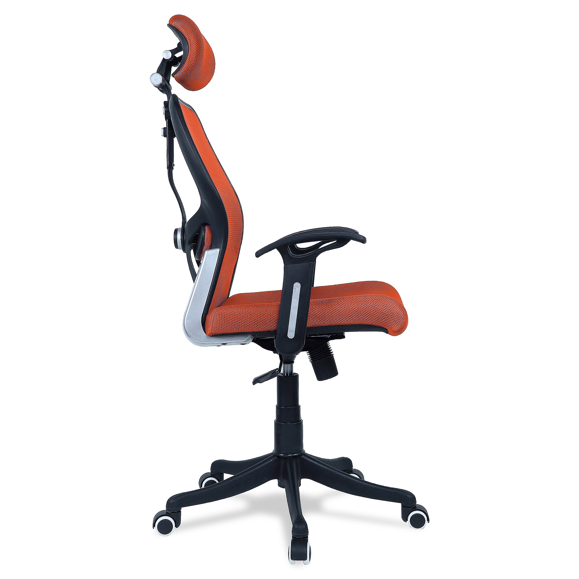 Reaii Mid Back Ergonomic Chair in Orange Colour