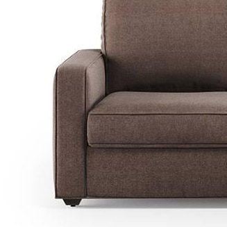 Apollo Compact Fabric Sectional Compact Sofa (Colour : Daschund Brown, Cushion : Soft, Back Type : Regular, Seating Capacity : Left Aligned 3 Seater + Left Aligned Chaise)