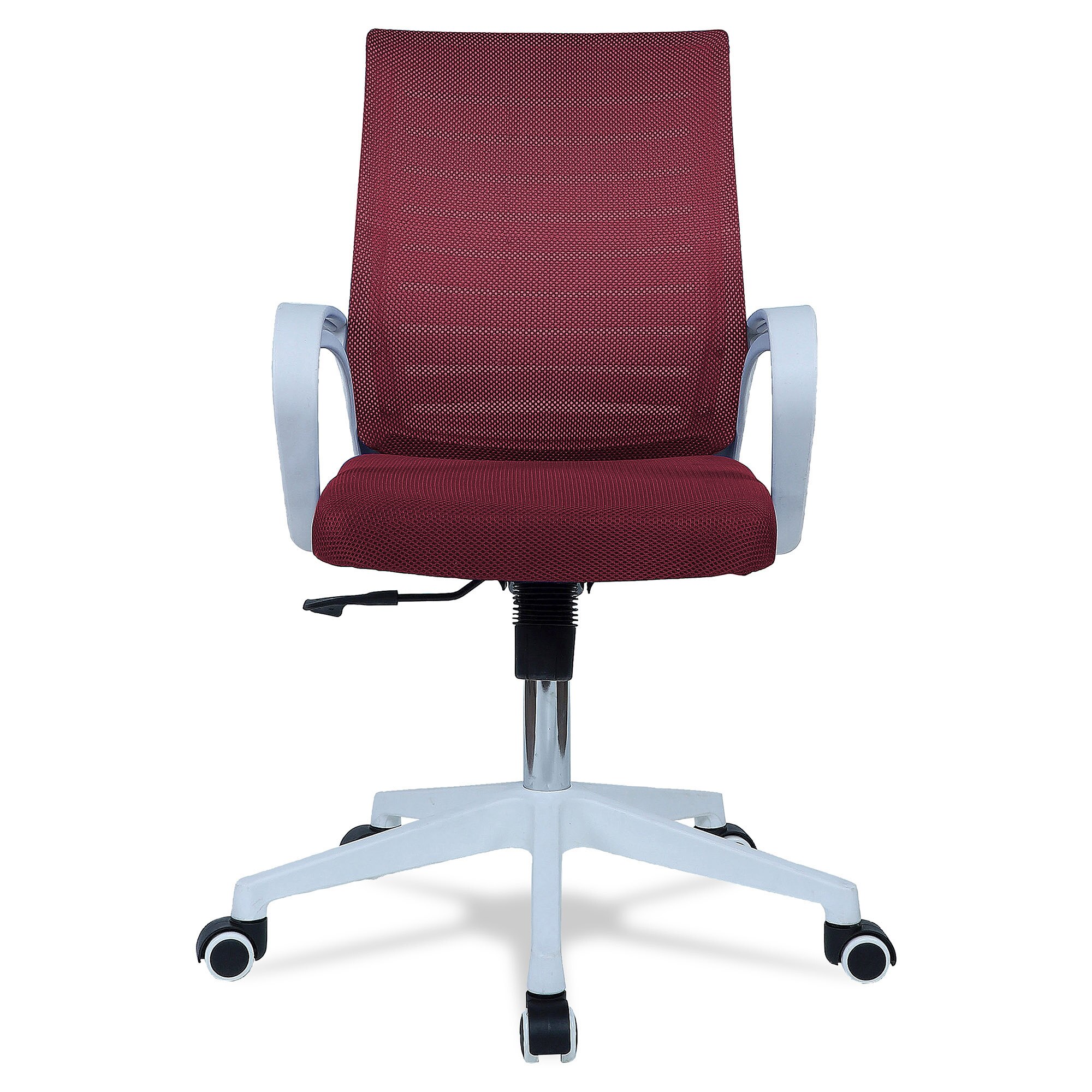 Mmarveal Mid Back Ergonomic Chair in Maroon Colour