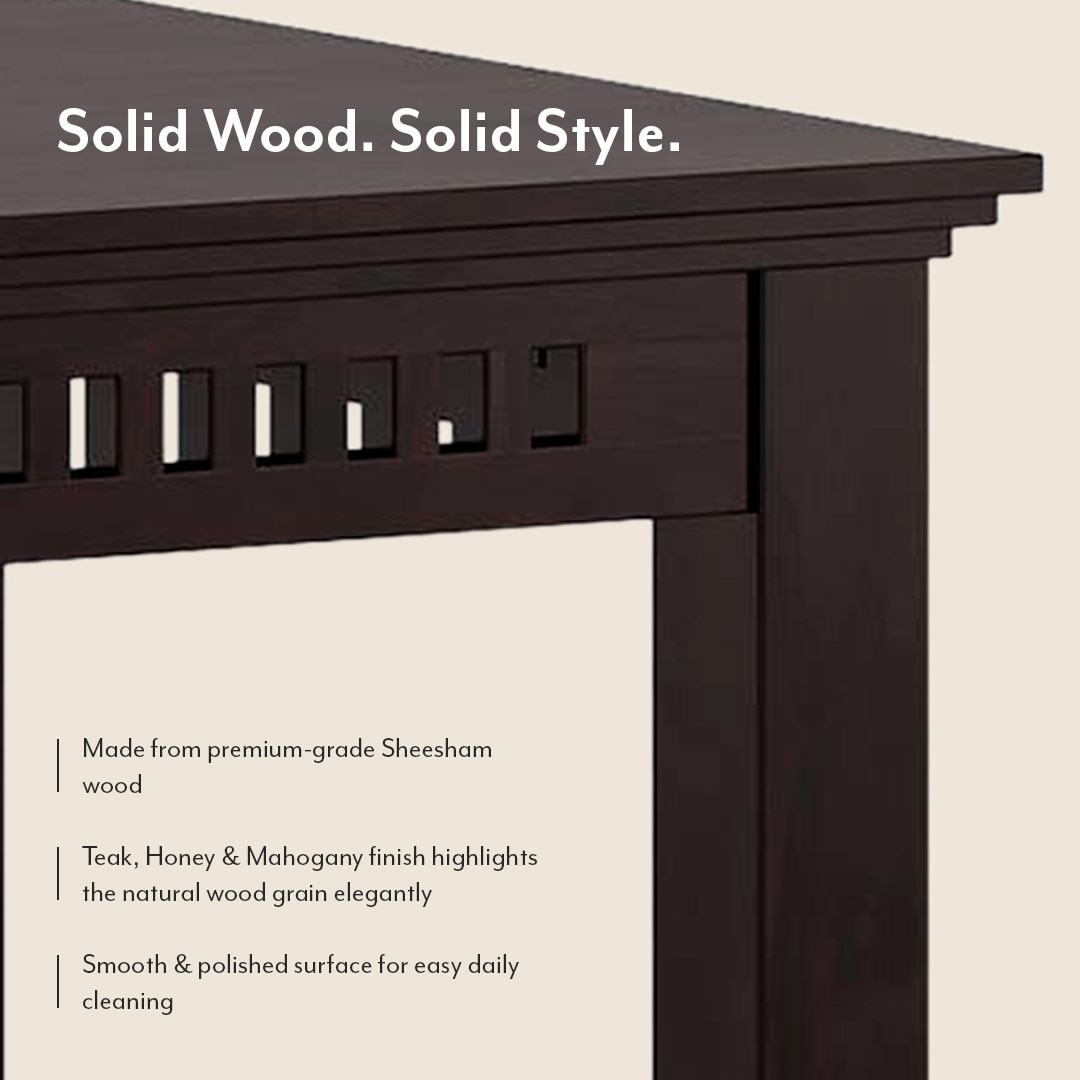 Fidora 4 Seater Dining Table In Mahogany Finish