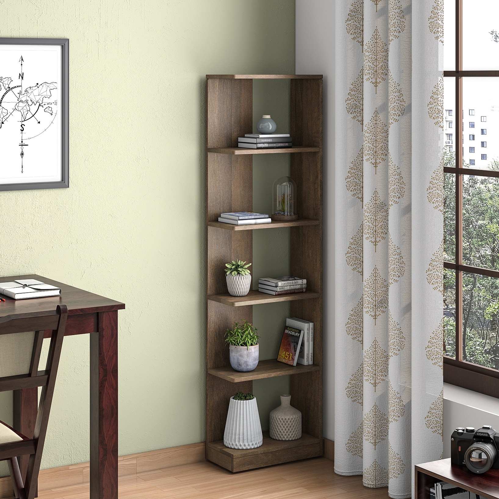 Paxton Bookshelf in Danish Walnut Finish