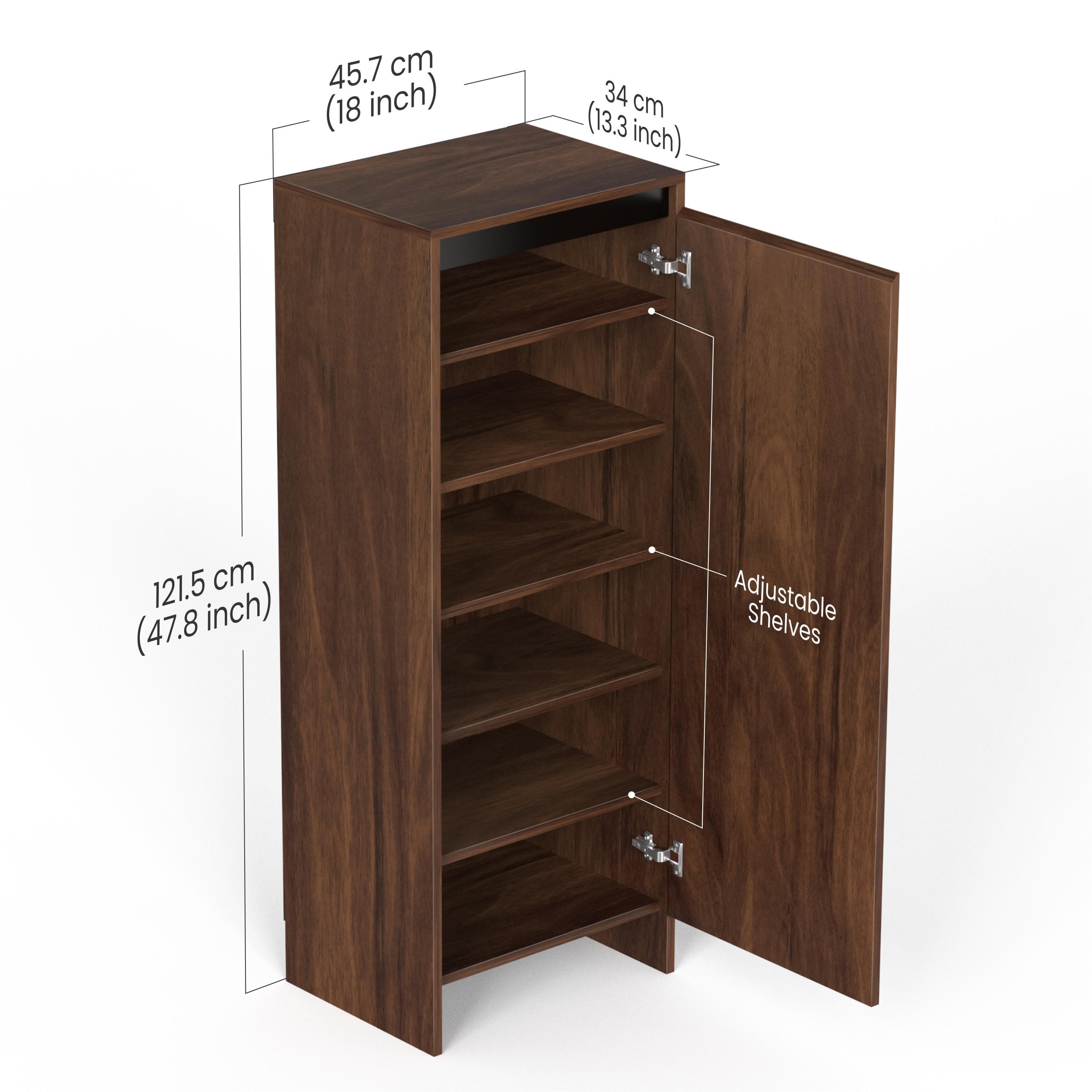 Mavis Engineered Wood Shoe Rack In Brown Maple Finish