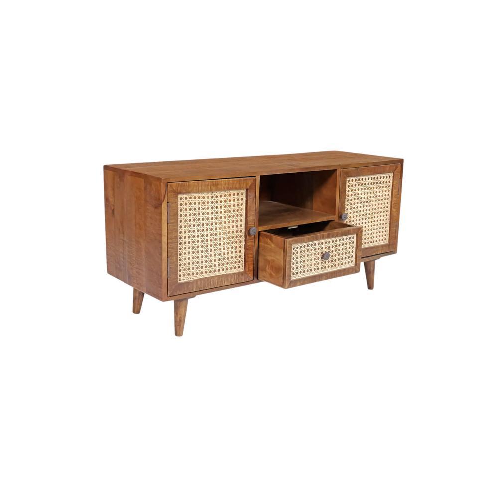 jeny solid wood  TV unit in  provincial teak finish