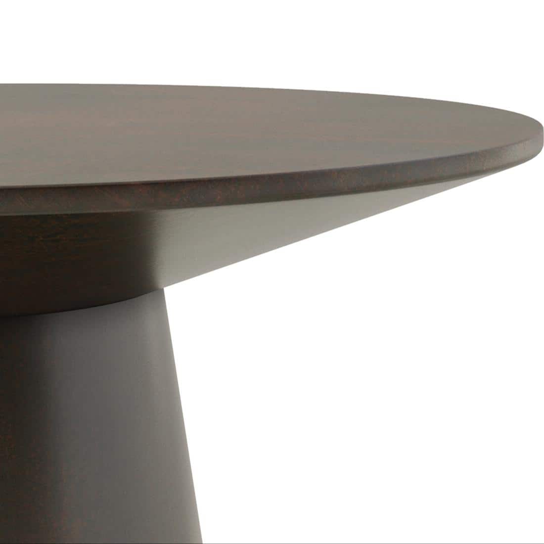 Odin Solid Wood Side Table in Mocha Walnut Finish