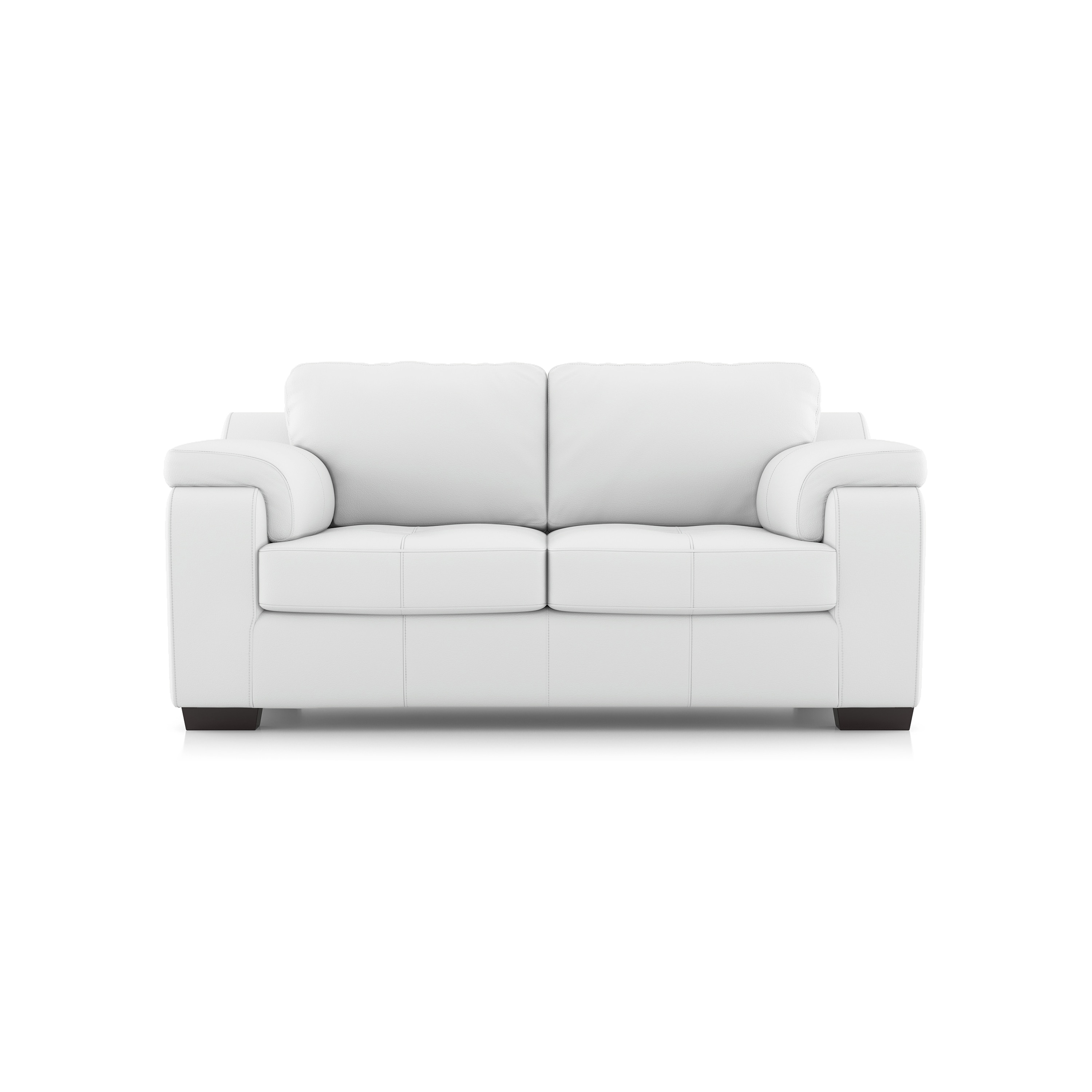 Trissino 2 Seater Premium Italian Leather Sofa In Polaris Colour