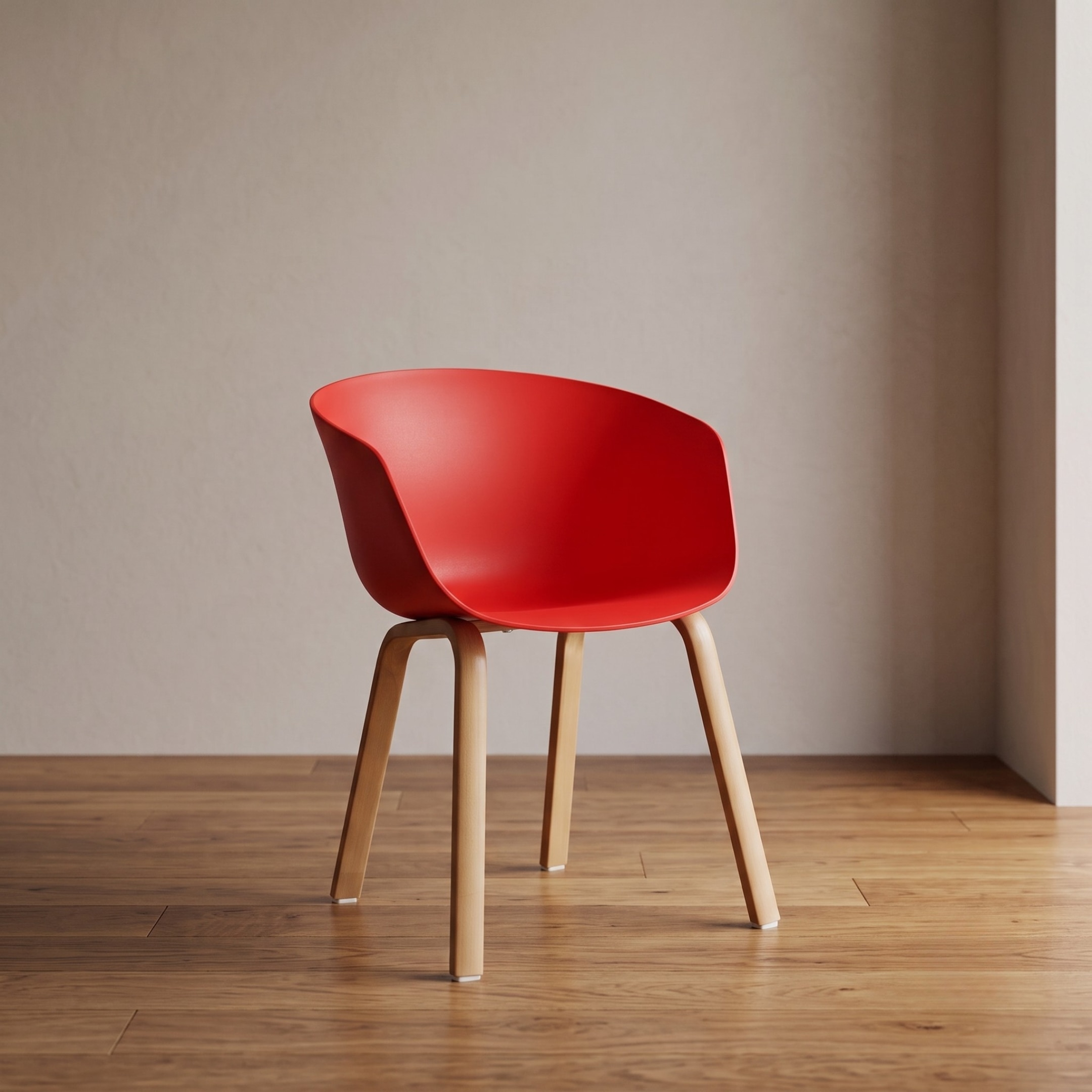 Kepler Brooks Modena Cafeteria Dining Chair in Red Colour - Kepler Brooks