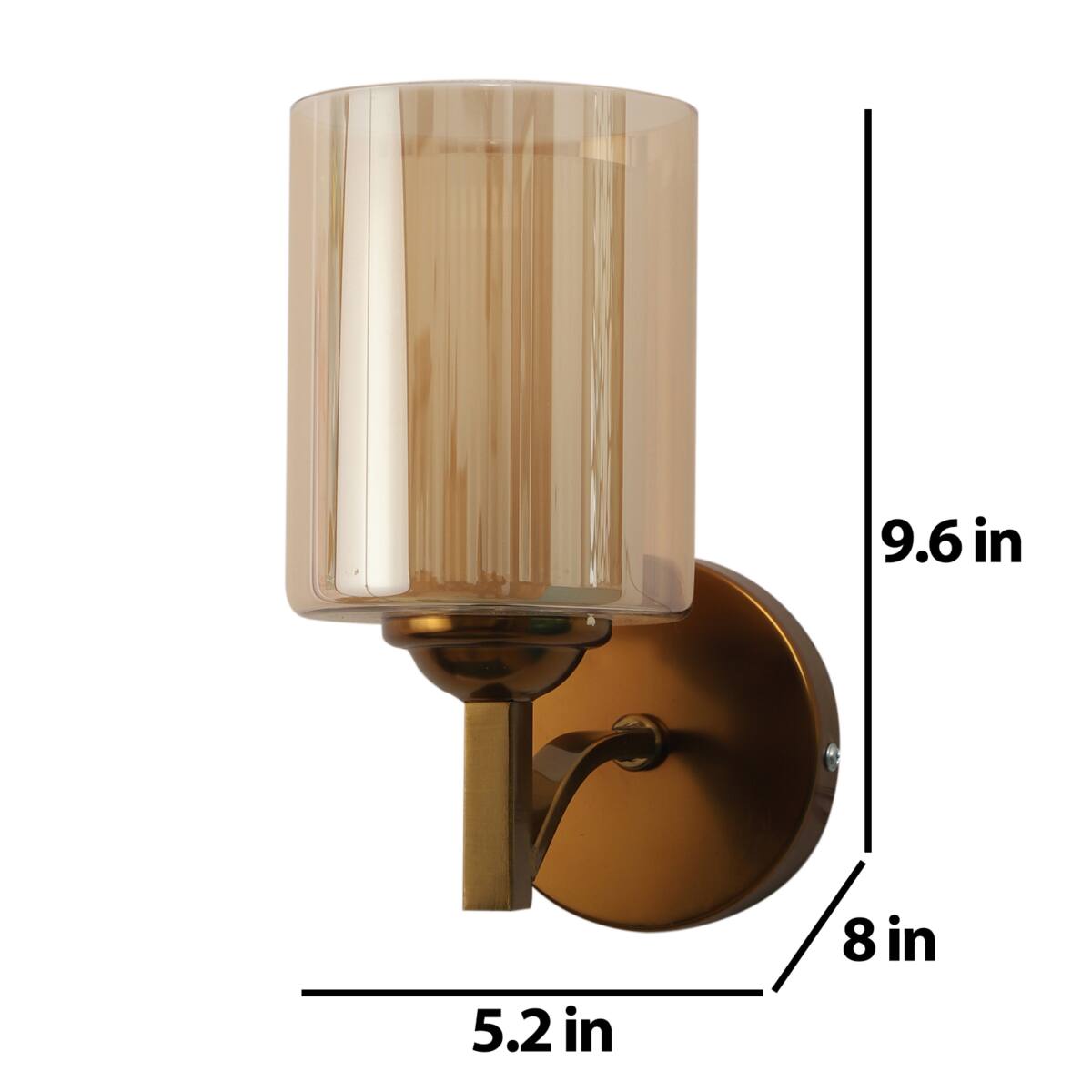 Eliante Modern Wall Lights Mild Steel & Glass Material Antique Gold & Champaign Finish - Eliante