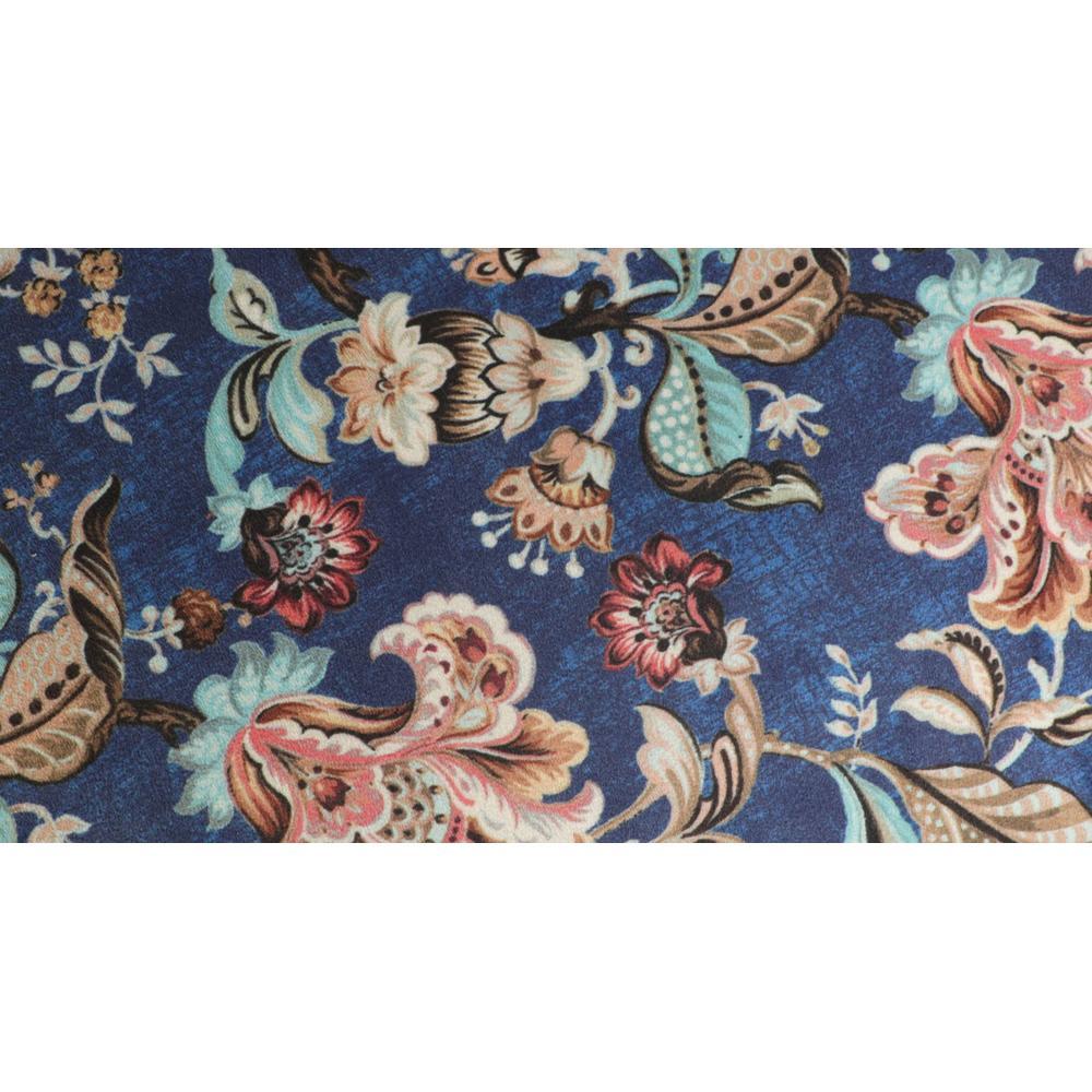 Aria Solid Wood  Ottomon in  Blue Colour