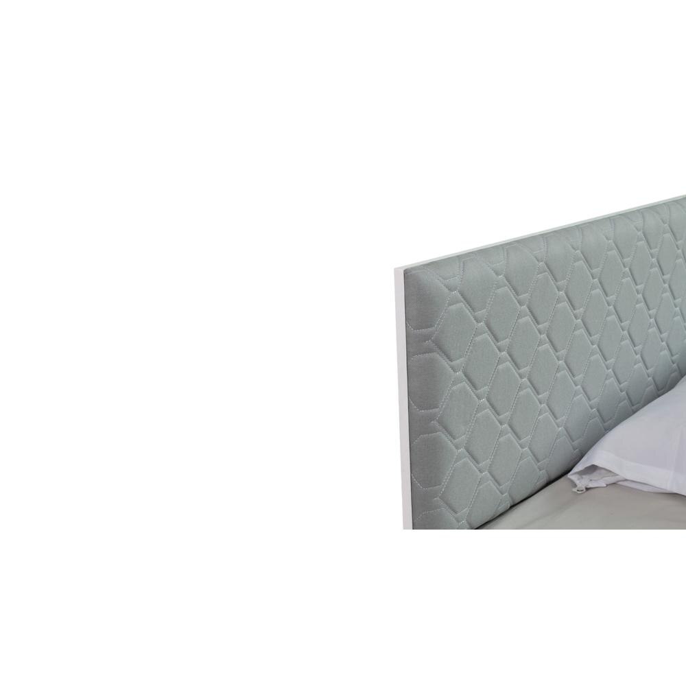 Nakuru Engineered Wood Queen Size Bed In White Finish