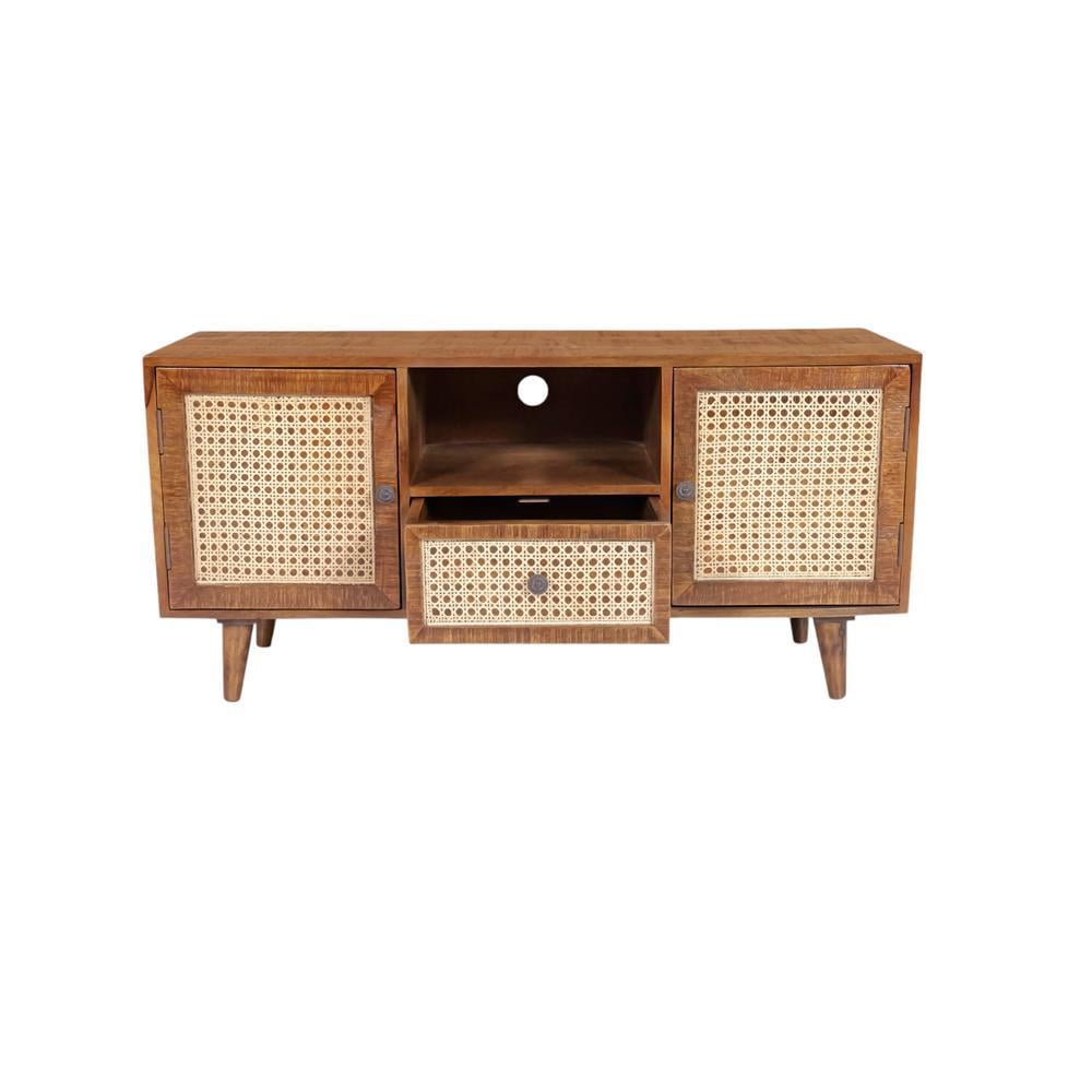jeny solid wood  TV unit in  provincial teak finish
