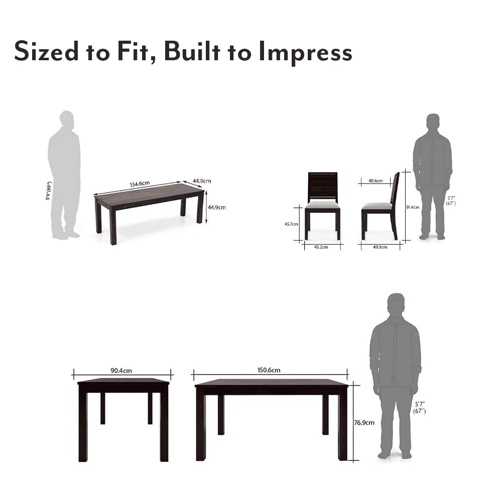 Arabia Oribi 6 Seater Dining Table With Capra Bench