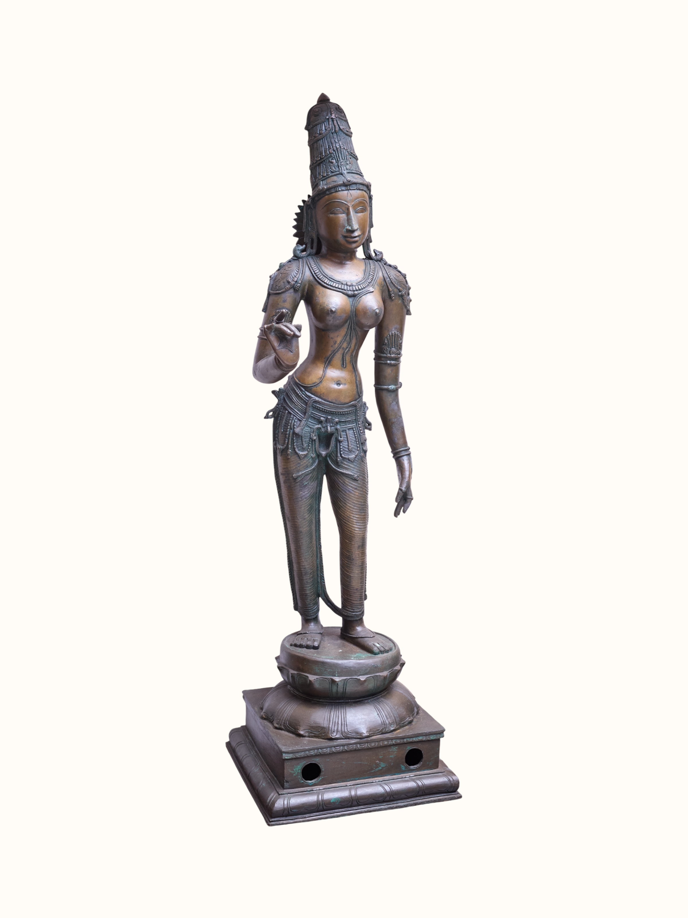 Bronze Cast Parvati Devi Idol
