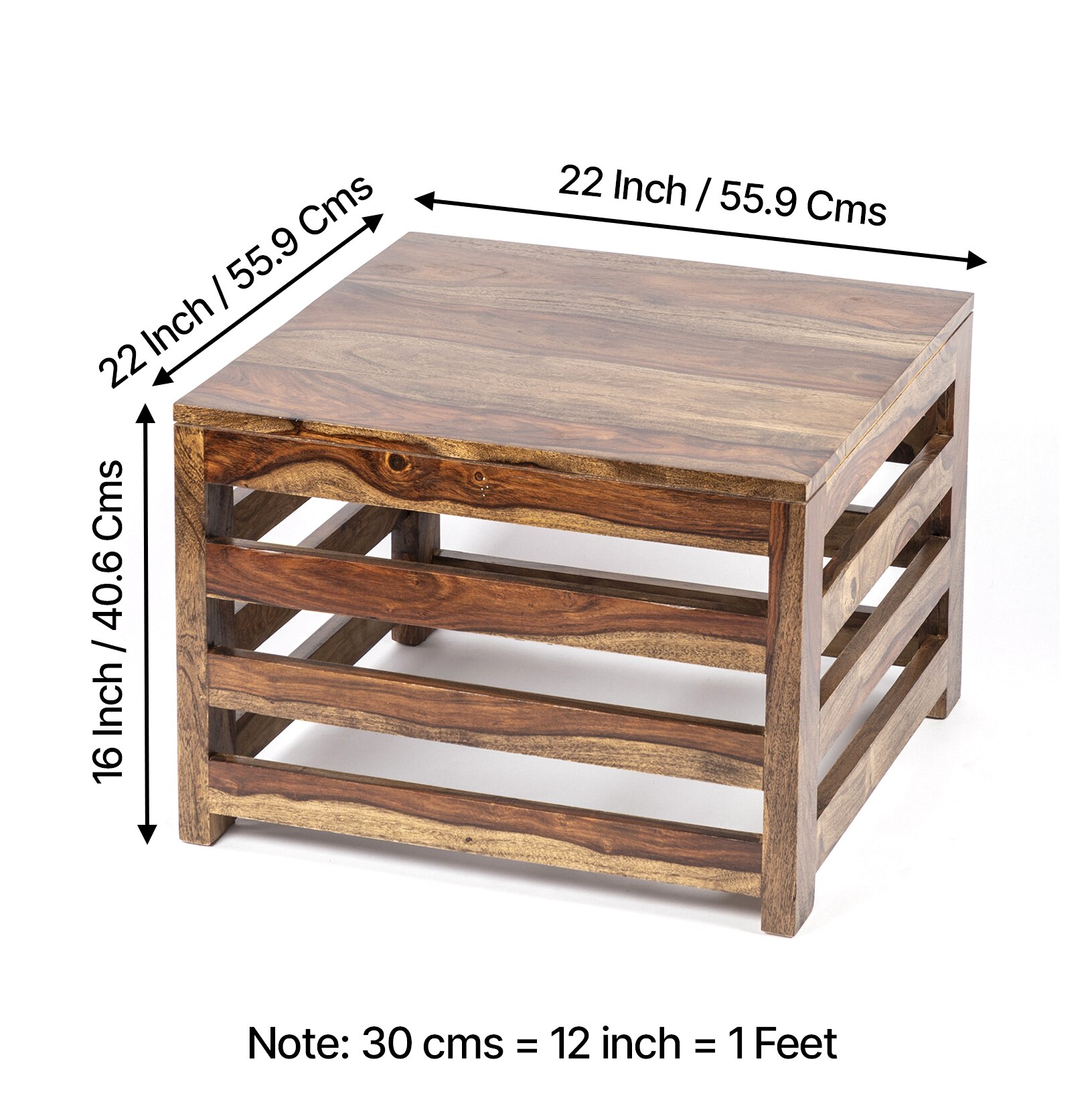 Montreal Sheesham Wood Coffee Table In Teak Finish