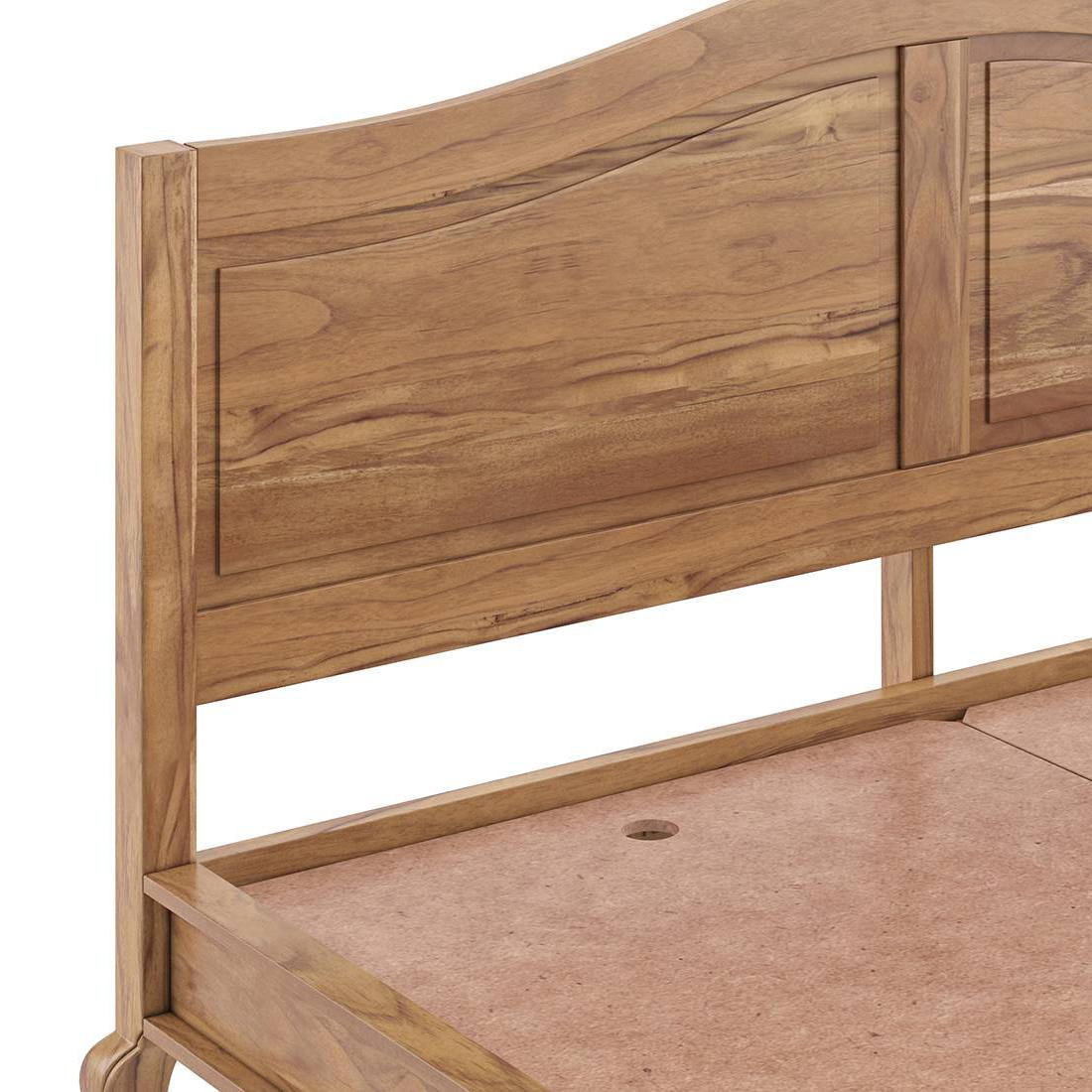 Taahira King Size Non Storage Bed In Natural Finish