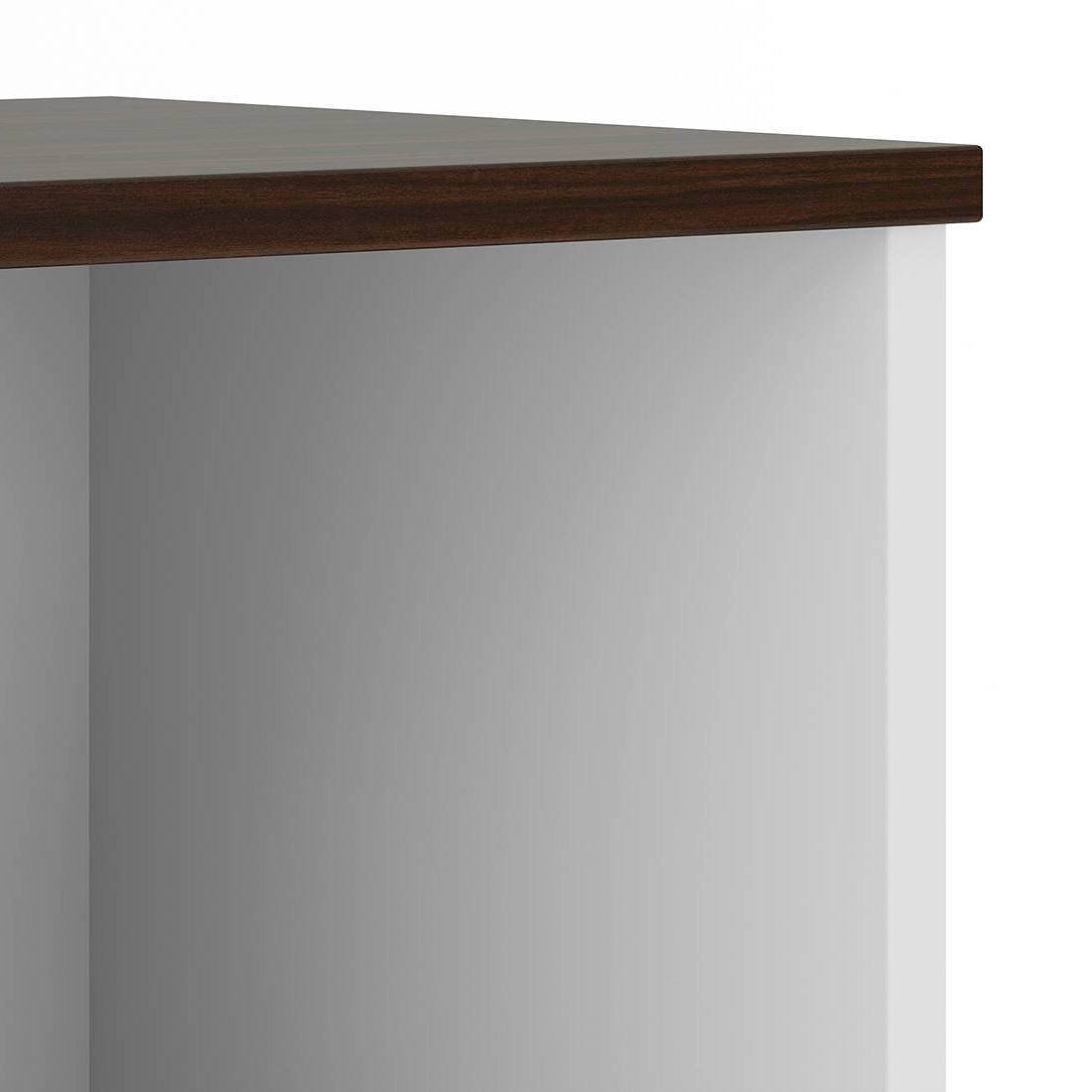 Riley Dual Tone Bookshelf in White Finish