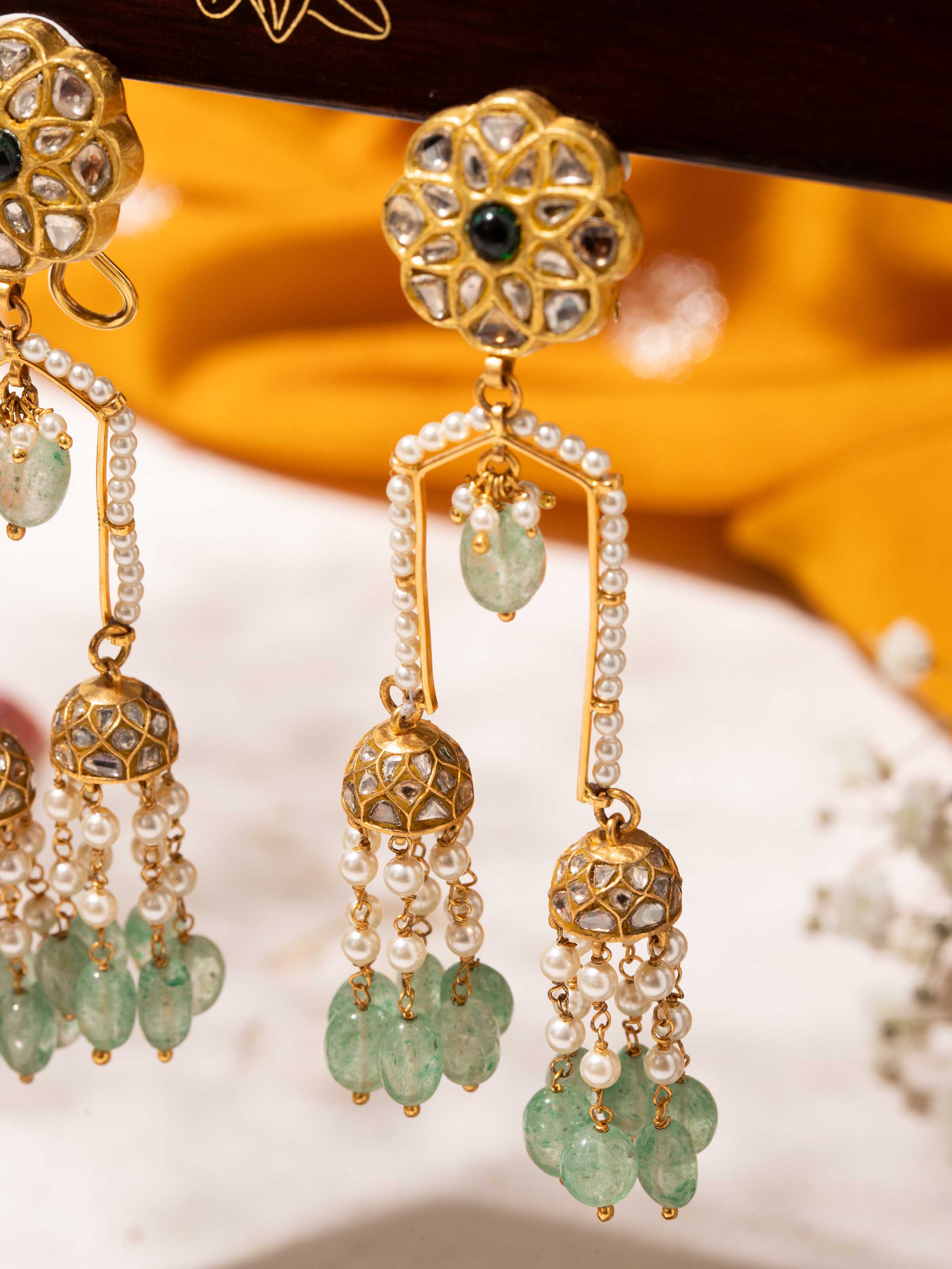 Thappa 22 Karat Gold Drop Earrings