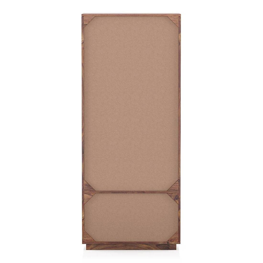 Zephyr Solid Wood 2 Door Wardrobe in Teak Finish