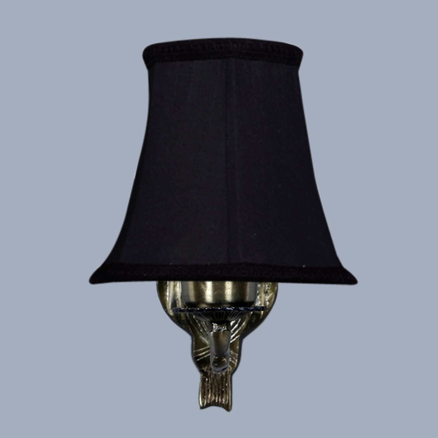 Devansh Gold Antique Wall Mounted Lamp With Black  Cotton Shade