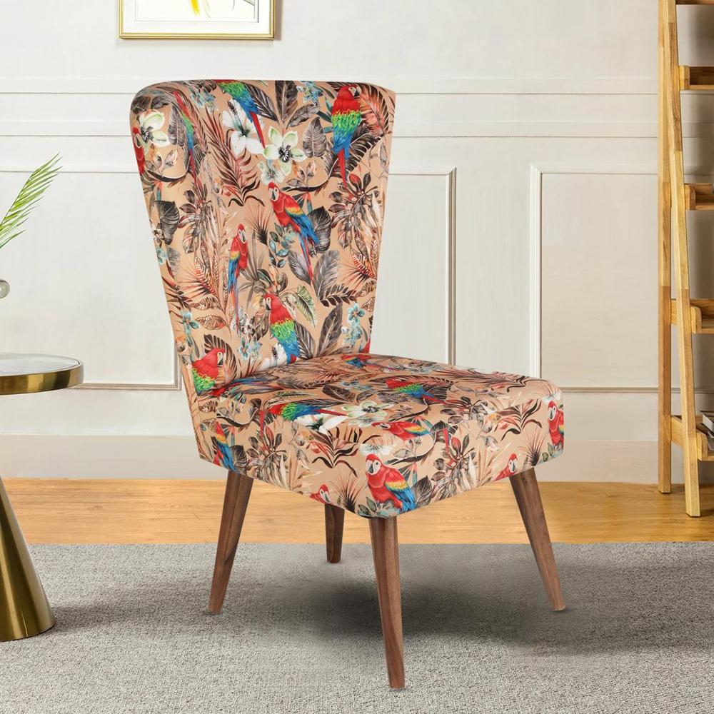 Asseson Solid Wood Lounge Chair In Multicolour