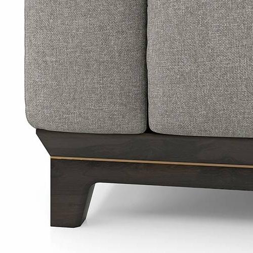 Taarkashi 3 Seater Fabric Sofa (Gainsboro Grey)