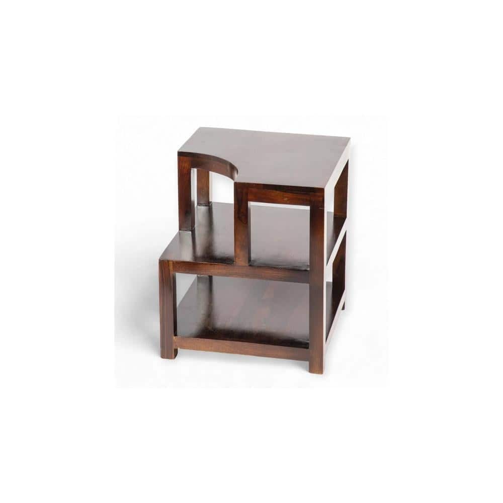 Aural Bedside Table - Walnut Finish