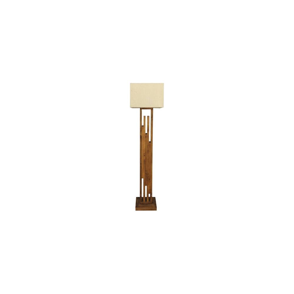 Victoria Beige Jute Floor Lamp with Beige Jute Base