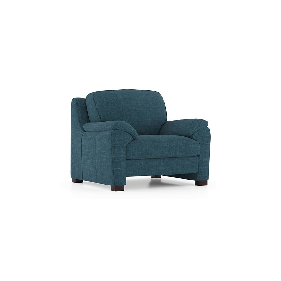 Farina Luxe 1 Seater Fabric Sofa in Colonial Blue Colour - Urban Ladder