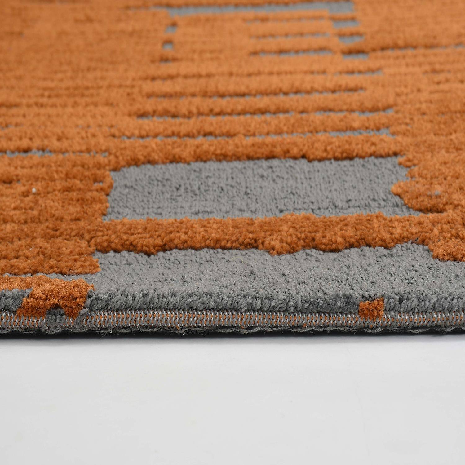 Multicolor Abstract Machine Made Polyester 5 X 7 Feet Carpet