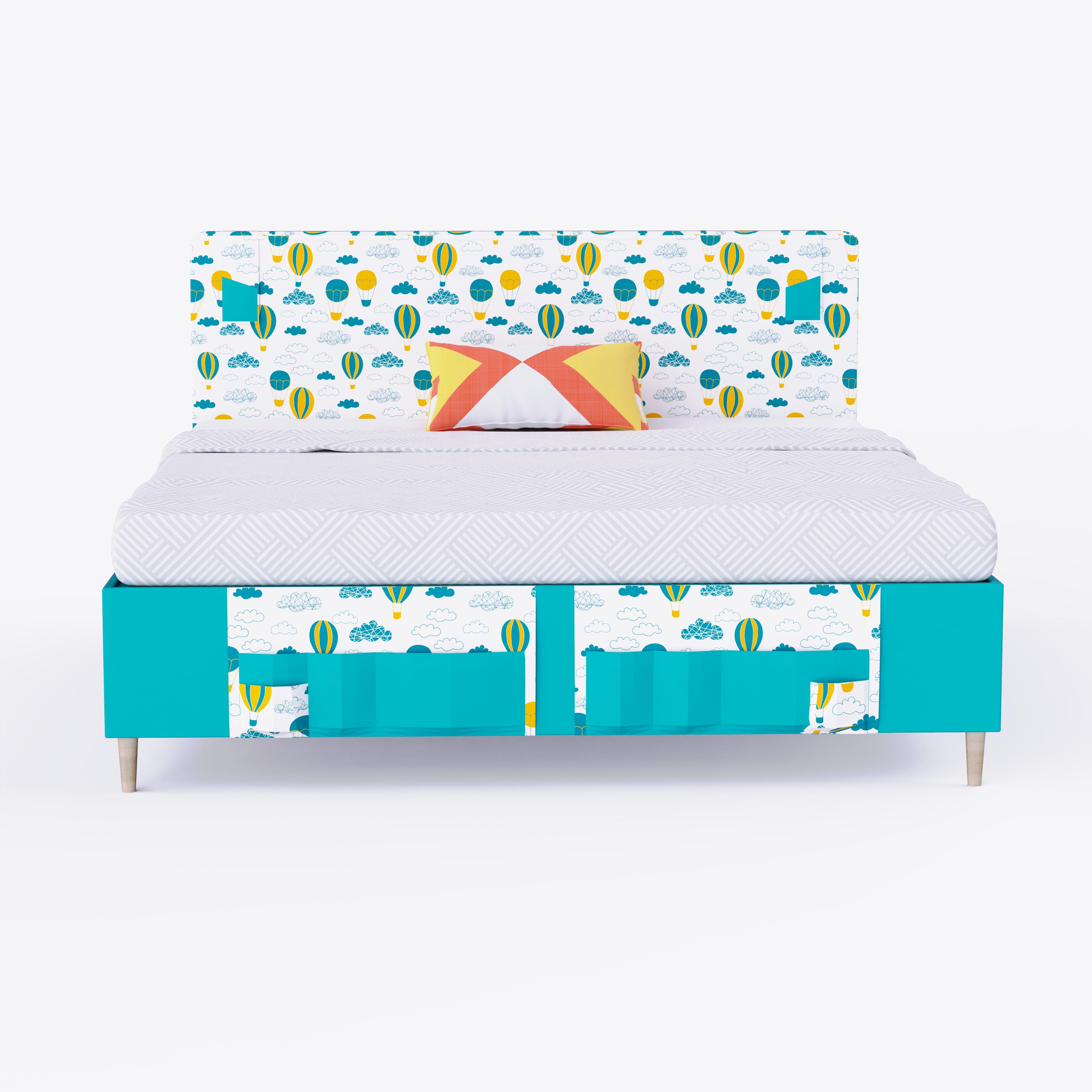 Color Play Double Bed In Caribe Colour