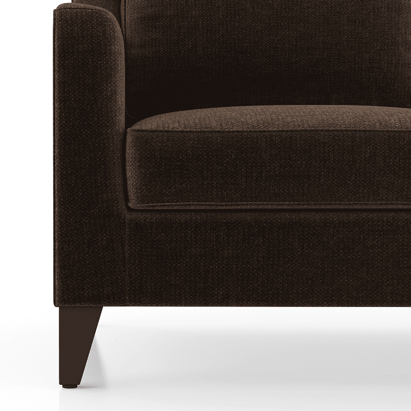 Abbey 2 Seater Fabric Sofa in Dark Earth Colour