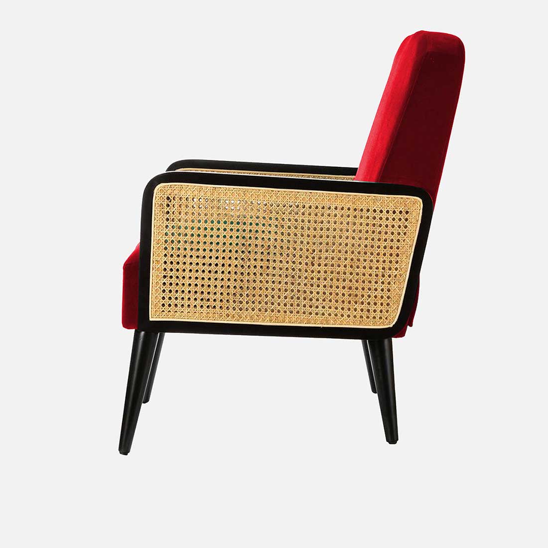 Haden Ratan Accent Chair in Maroon Colour