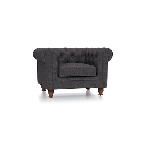 Winchester Essential 1 Seater Fabric Sofa in Steel Colour