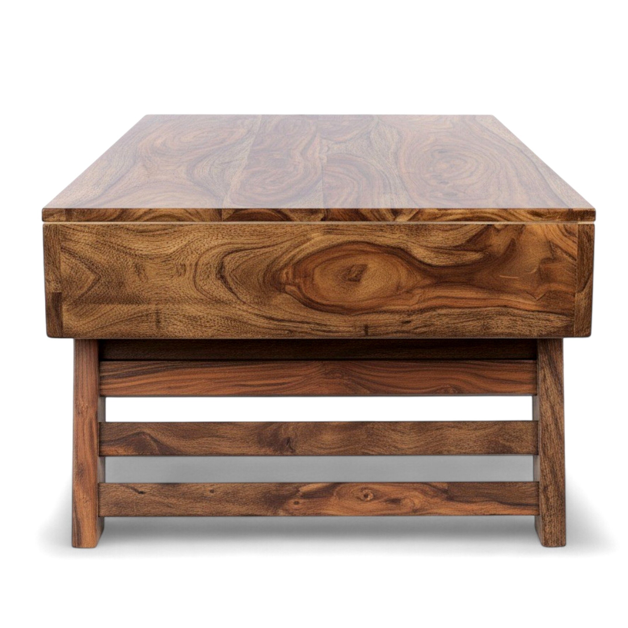 Kassel Sheesham Wood Coffee Table In Teak Finish