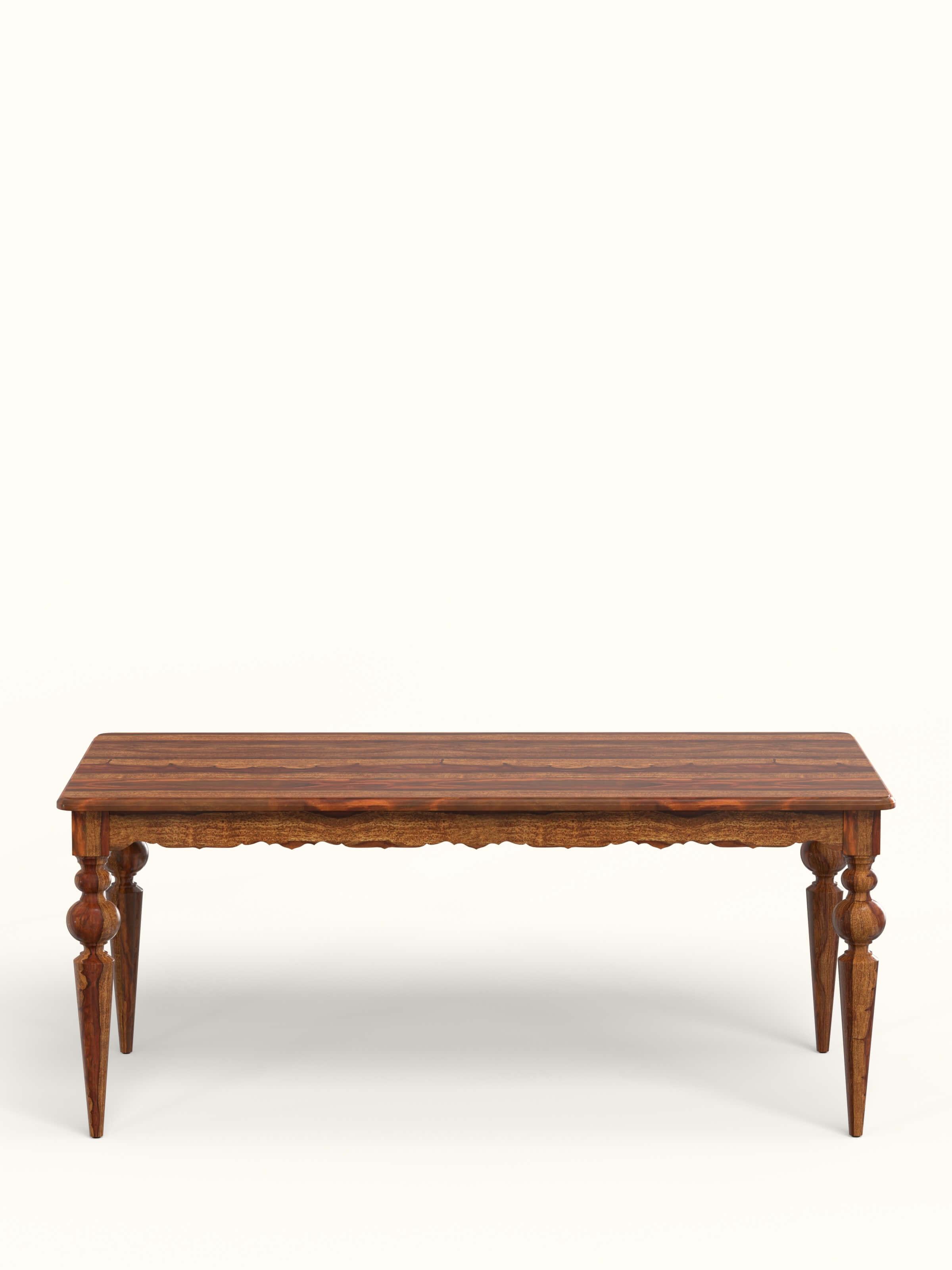 Natural Finish Sheesham Wood 6-seater Dining Table