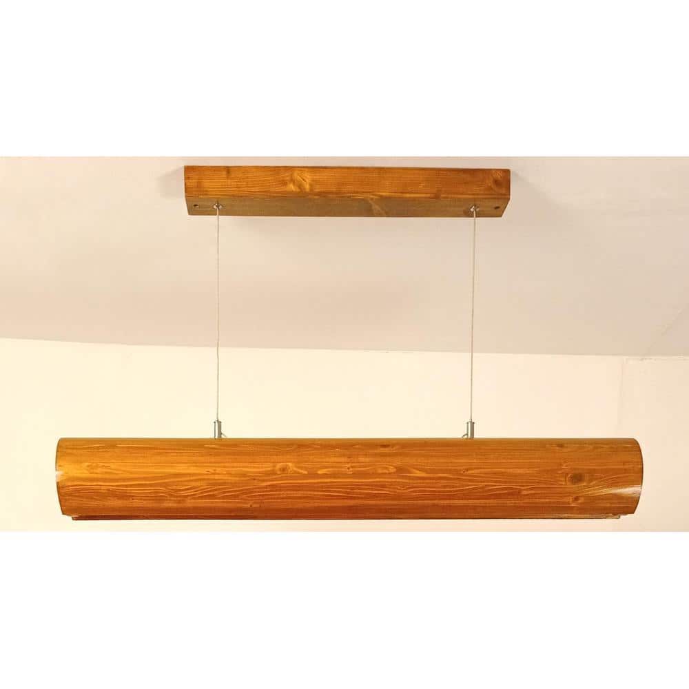 Cedar 36 Brown Wooden LED Hanging Lamp