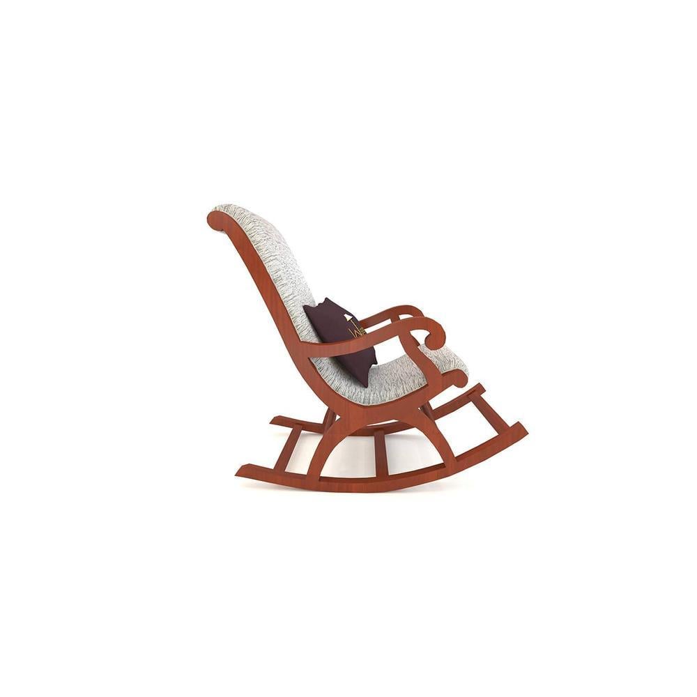 Teree Solid Wood Rocking Chair in Grey Colour