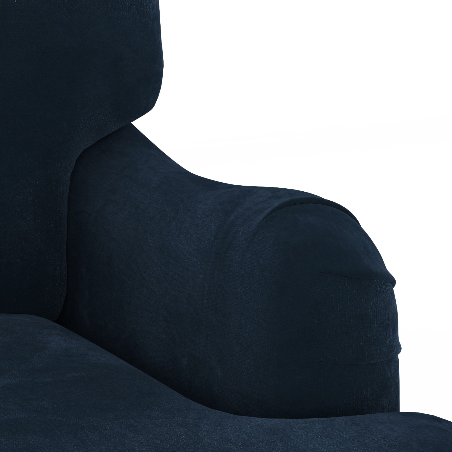 Ophelia 3 Seater Fabric Sofa (Sea Port Blue Velvet)