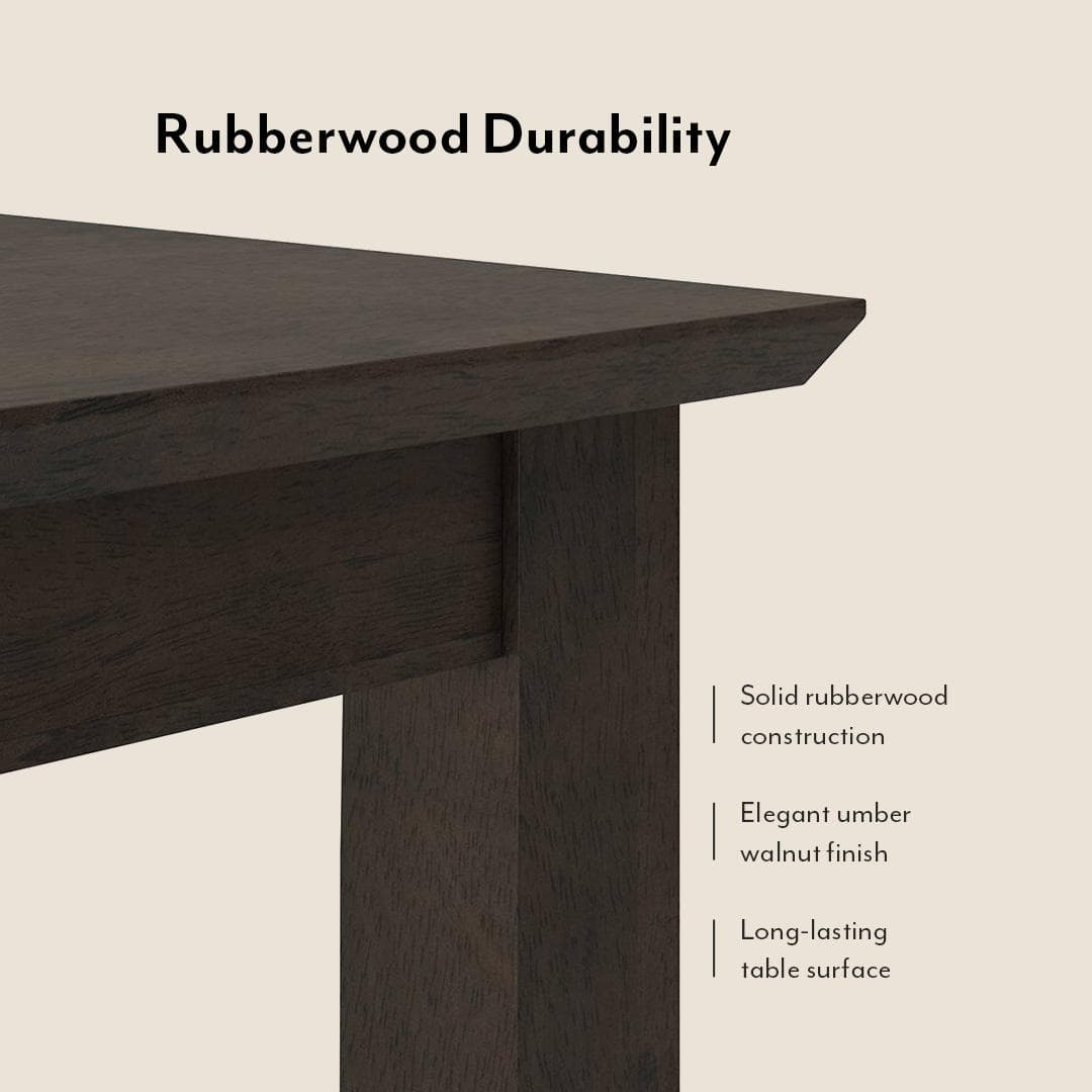 Ava 6 Seater Dining Table Set in Umber Walnut Finish