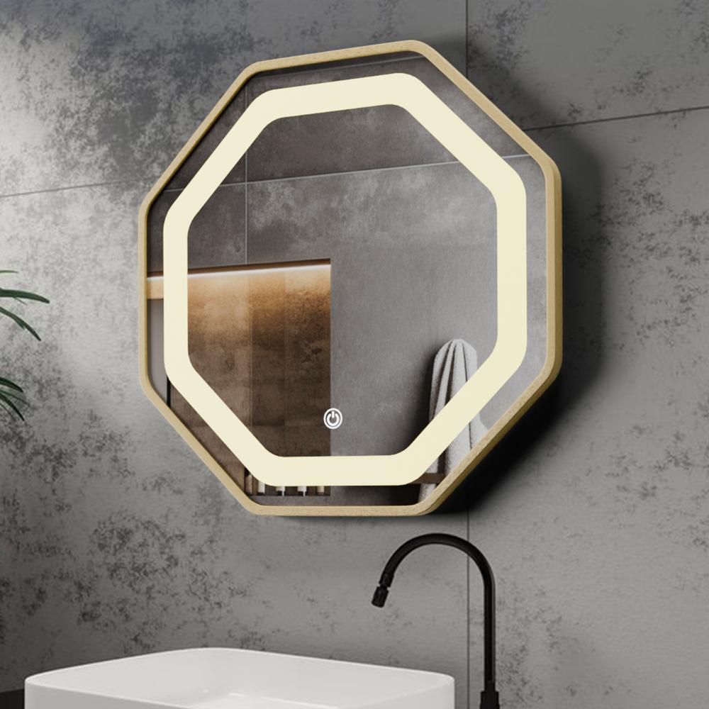 Aluminium LED Octagon Decorative wall mirror by elegant arts and frames (Mirror size 700mm) - Elegant Arts And Frames