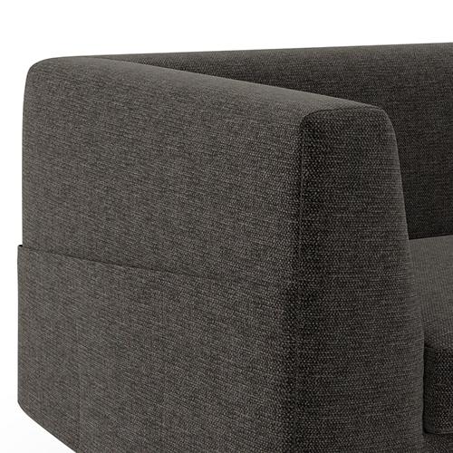 Rubik Premium 2 Seater Fabric Sofa in Smoke Colour