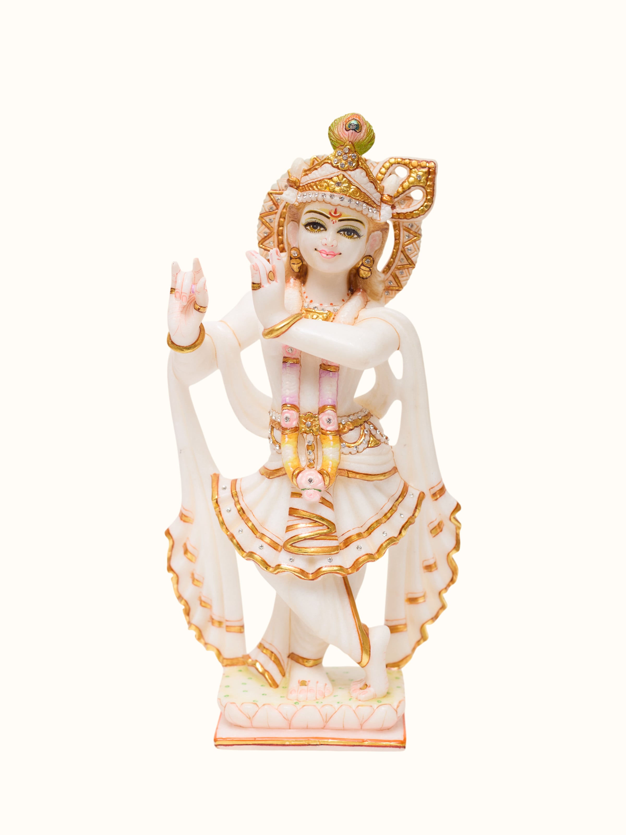 Marble Carved Krishna Idol