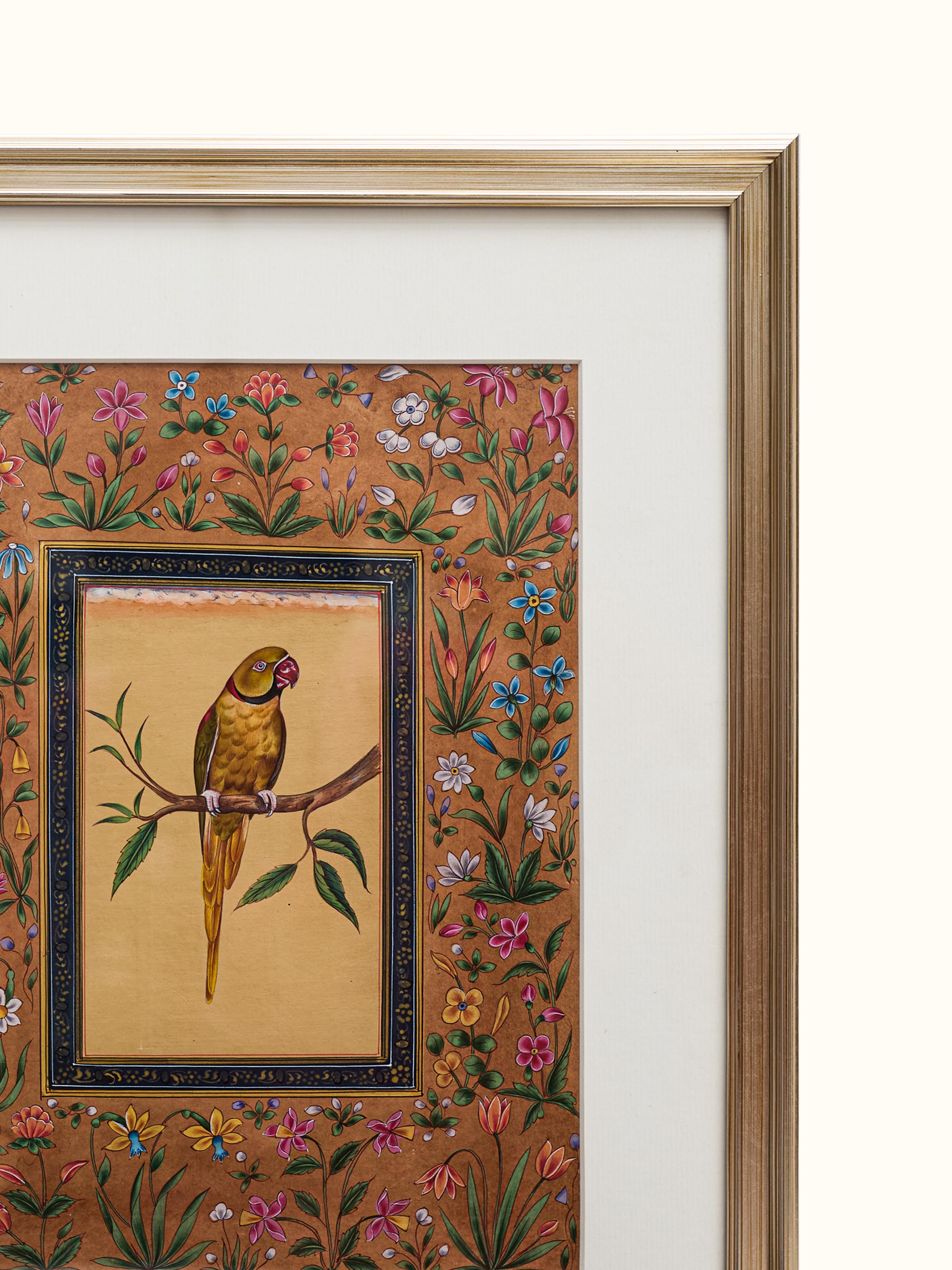 Parrot on The Branch Miniature Painting