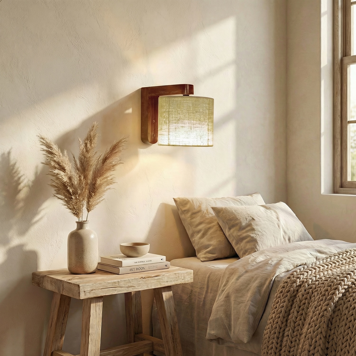 Gimli Brown Solid Wood Wall Lights