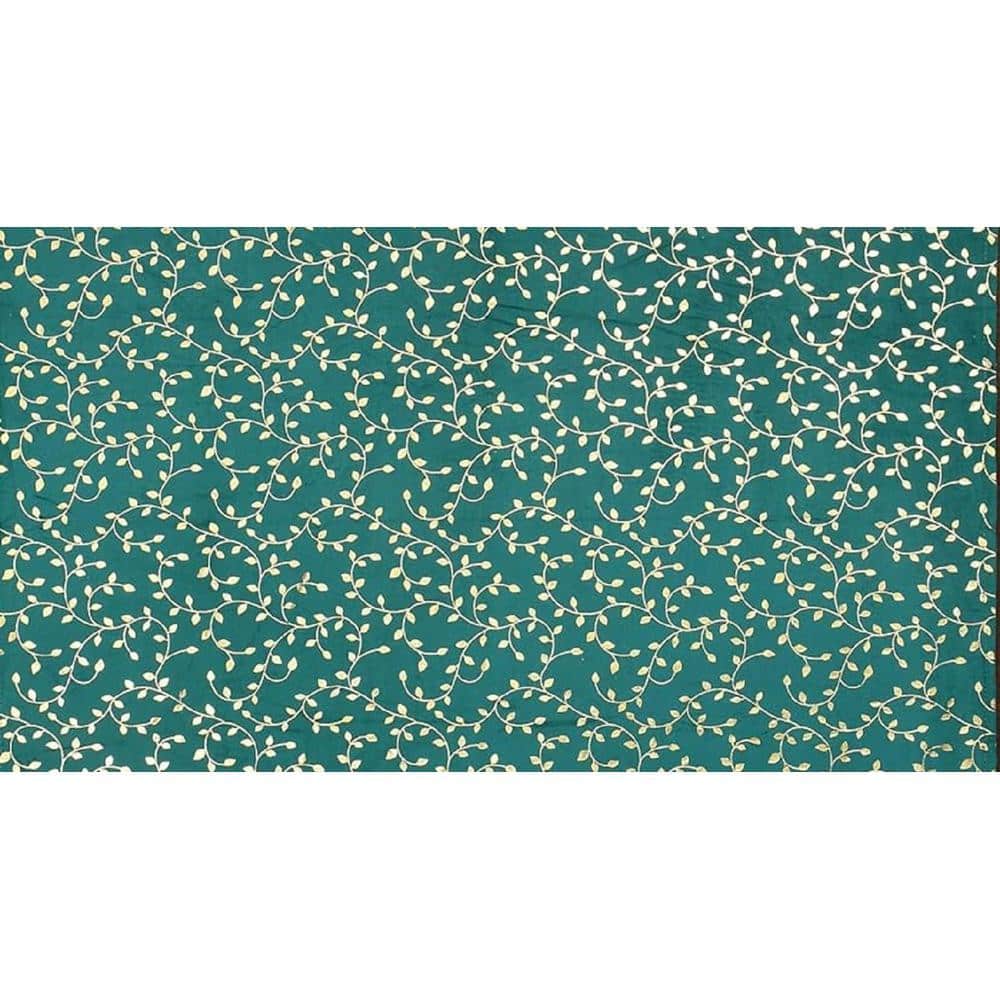 Velvet Golden Foil Pack of 2 Pieces Blackout Window Curtain