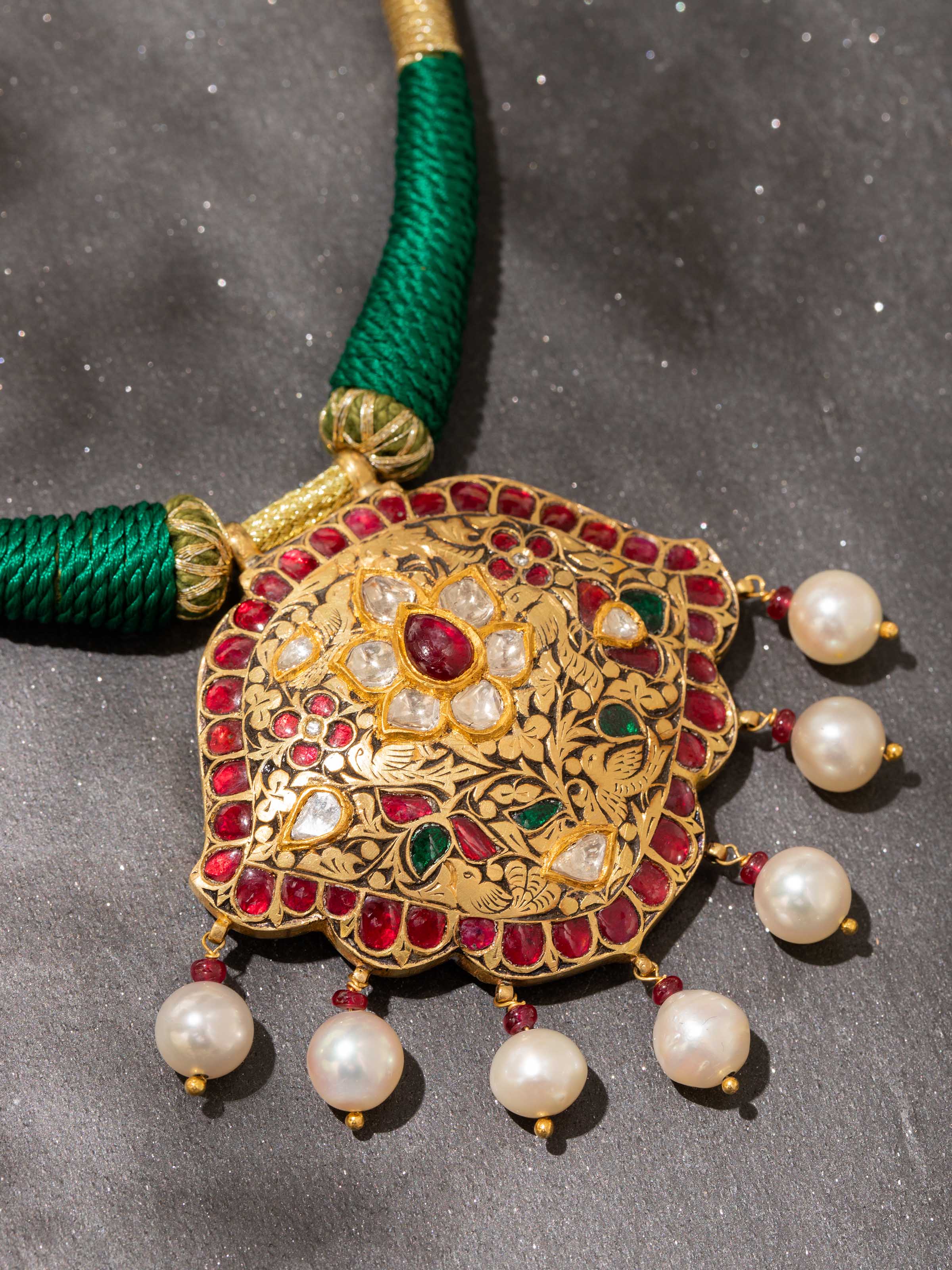 Detail shot of Partash 18 Karat Gold Collar Necklace