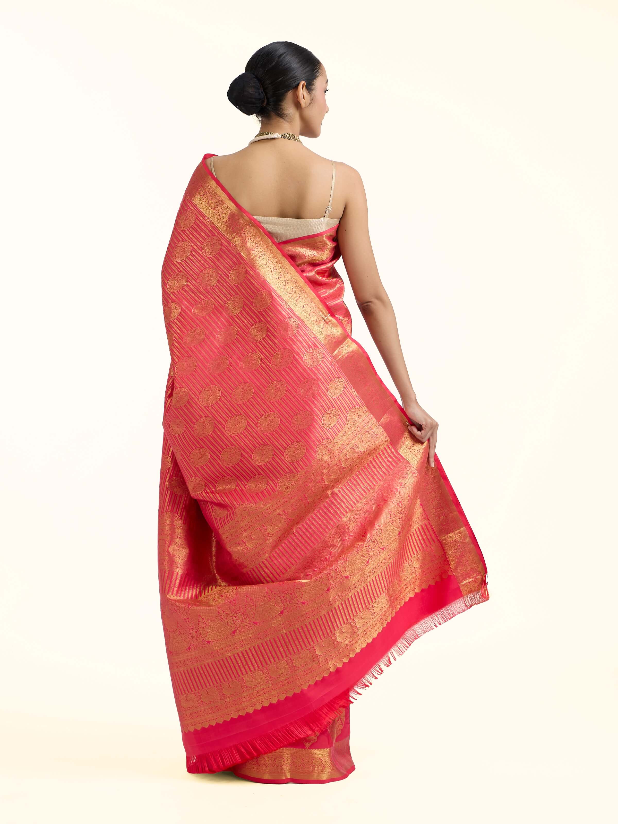 Pink Silk Kancheepuram Saree