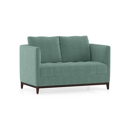 Florence Luxe 2 Seater Fabric Sofa in Dusty Turquoise Velvet Colour